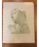 Antique Fine Quality Pencil Drawing by Listed Artist Julie H Stursberg 1... - $495.00