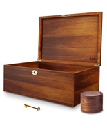 Wood Box, Keepsake Box With Hinged Lid And Locking Key, Keepsake Storage... - $73.99