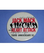 Jack Mack Heart Attack Third Anniversary Pinback Button Vintage - £14.93 GBP