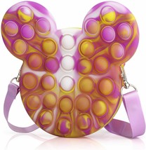 Pop Fidget Purse for Girls Pop Shoulder Crossbody Bag Silicone Sensory Bubble Ha - £15.12 GBP
