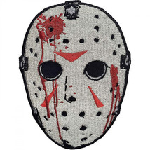 Friday The 13th Jason Voorhees Mask Iron On Patch White - £10.43 GBP