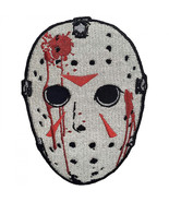 Friday The 13th Jason Voorhees Mask Iron On Patch White - £10.36 GBP