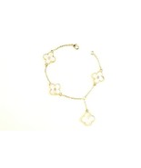 Mixed Cluster Mother of Pearl Gold Bracelet - £59.87 GBP