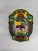 Burlington NC Dentzel C 1910 Embroidered Iron On Patch 3 1/2&quot; - £39.10 GBP