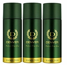 Denver Hamilton Deo Body Spray (Green, body spray) - 165ml (Pack of 3) - £23.33 GBP