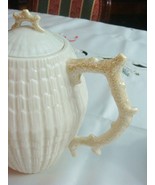 Coffee Pot &amp; Lid in Limpet Yellow  Belleek Pottery (Ireland) 8&quot; tall [a*12] - £155.70 GBP