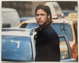 Brad Pitt Signed Autographed &quot;World War Z&quot; Glossy 8x10 Photo - £63.11 GBP
