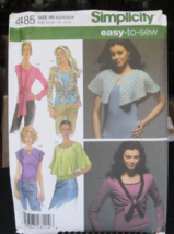 Simplicity 4485 Misses Capelet &amp; Tops Pattern - Size 6/8/10/12/14 - £9.45 GBP