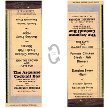 Vintage Matchbook Cover Argonne Cocktail Bar Charlevoix MI restaurant name 1930s - £7.88 GBP