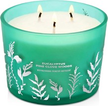 Eucalyptus Pine Clove Woods 3-Wick Soy Candle, 14.5 oz Aromatherapy Blend - $439.09 MXN