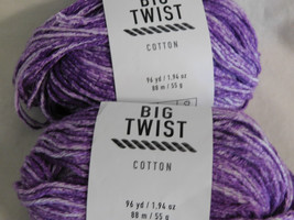 Big Twist Cotton Voilet Splash lot of 2 Dye Lot 2756 - £8.64 GBP