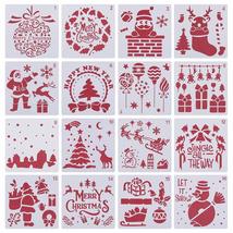 16pcs New Stamp Album Decorative Embossing Christmas Tree PaintingTemplate Scrap - £10.87 GBP