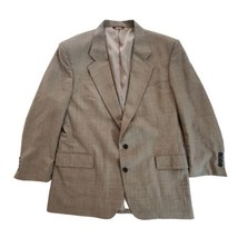 Jos A Bank Jacket Blazer Pure Wool Mens 44R Gray Blue Plaid Lightweight USA Made - £27.63 GBP