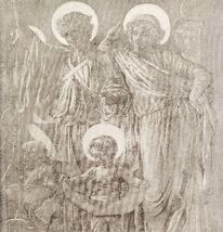 1888 In A Miracle Play Baby Jesus Plate Print Victorian Ephemera Angels ... - $10.00