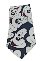 DisneyMickey Mouse Neck Tie Unlimited Black White USA Made Big Face  56 x 4 Wide - £7.69 GBP