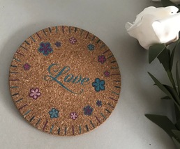 1pc Round Cork Wedding Gifts,Custom Printed Cork pads,Place Mats for Table - £3.91 GBP