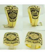 HARLEY DAVIDSON HOG Ring Gold Plated 18K Size 12 New - €102,96 EUR