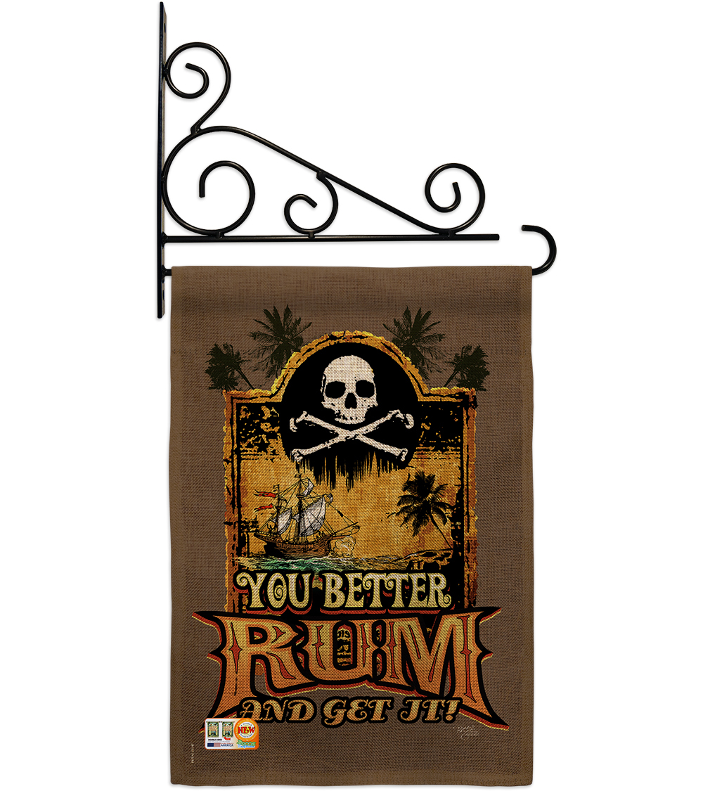 You Better Rum & Get It Burlap - Impressions Decorative Metal Fansy Wall Bracket - £26.75 GBP