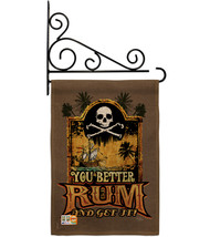 You Better Rum &amp; Get It Burlap - Impressions Decorative Metal Fansy Wall Bracket - £27.15 GBP