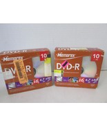 2 MEMOREX DVD-R 10 PACKS IN JEWEL CASES RECORDABLE DISC 16X 4.7GB 120 MI... - $165.45 MXN