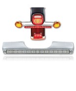 Turn Signal Bar 14 Red LED 12&quot; Clear Reflector Lens Bar Fits: Harley Mot... - $84.95