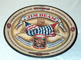 1980 Jim Beam Kentucky Straight Bourbon Whiskey Metal Tray - $30.00