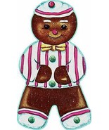 Gingerbread Man Christmas Plasma Cut Metal Sign - £39.92 GBP