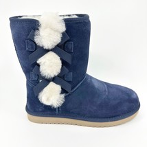 Koolaburra by UGG Victoria Short Insignia Blue Womens Faux Fur Shearling Boots - £43.92 GBP