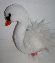 TY VelveTy Beanie Baby Plush Gracie Swan 7&quot; Fluffy Stuffed Animal Retire... - $14.48