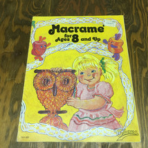 Vintage pattern booklet macrame for ages 8 and up plant hanger owl belt ... - $374.35 MXN