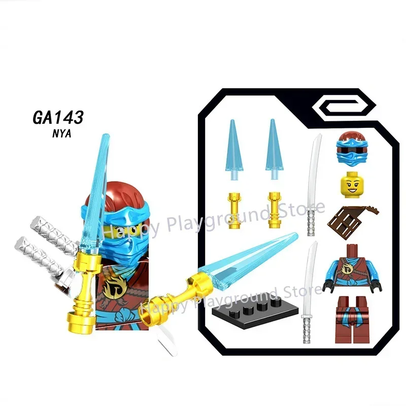 Master Anime Ninja Jay Cole Kai Yang Cartoon TV Dolls Ninjago Toys Kids GA143 - $8.00