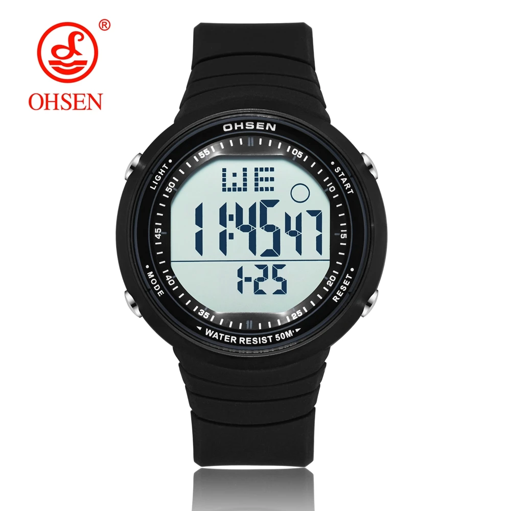 Digital LCD Sport Men Wristwatch Relogio Masculino 50M Diving Silicone B... - £18.31 GBP