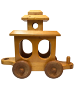LARGE HANDMADE OAK WOODEN TRAIN CAR, L 12&quot; X H 11&#39;&#39; X W 4&#39;&#39;, Wt. 1.10 Lbs. - $14.80