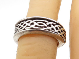 925 Sterling Silver - Vintage Celtic Knot Pattern Spinner Ring Sz 6 - RG7134 - £30.15 GBP