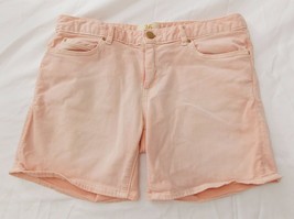 Zara Basic Shorts Peach Pink Stretch Zipper Front Five 5 Pocket size 36 ... - $13.07