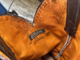 J. Chisholm handcrafted in all leather cowboy boots men’s 9.5 D image 7