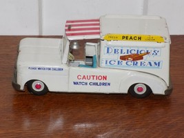 Vintage 1960 Tin Friction Ice Cream Truck Japan - €232,17 EUR