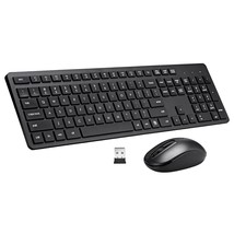 Wireless Keyboard And Mouse Combo, 2.4G Silent Cordless Keyboard Mouse Combo For - £32.92 GBP