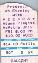 Zebra Biglietto Del Concerto 26 Settembre 1986 Long Island New York - $49.49