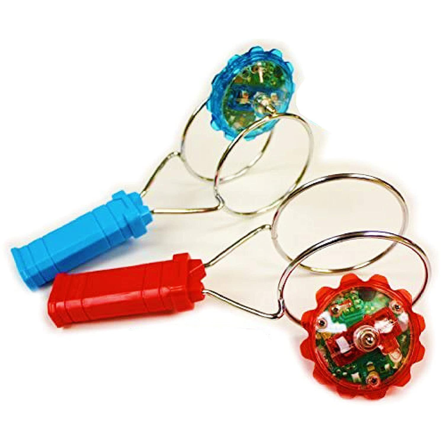 Schylling Classic Light Up Magnetic YoYo Gyro Wheel Red & Blue Gift Set Bundle - - $42.99