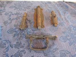 Vtg Lot Pull Chain Barrel Bolt Spring-Loaded Lock Latch Handle Floor Plu... - £38.58 GBP