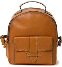 FRYE OLIVIA TAN BROWN LEATHER TOP ZIP FRONT POCKET BACKPACK BAGNWT! - £149.45 GBP