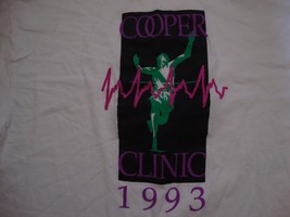 Vintage Cooper Clinic 1993 Dallas Aerobic Center White Cotton T Shirt Si... - $17.33