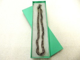 15&quot; Silver Tone Choker Necklace, 5-Strands Box Chain, Lobster Claw, JWL-149 - $9.75