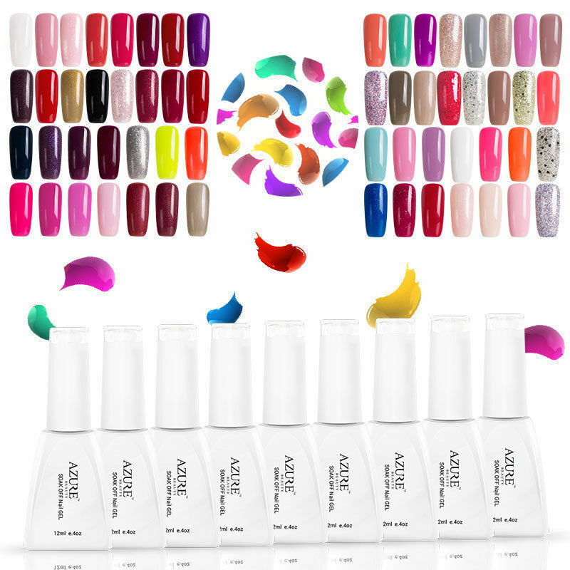 Azure 12ML UV LED Gel Polish Soak Off Varnish Nail Art Manicure Salon Colorful