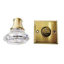 Baldwin HD.CRY.TSR.044 Crystal Square Rose Half Dummy Knob - Satin Brass - $44.90