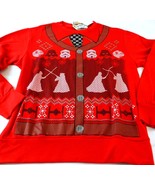 Star Wars Mens Sweatshirt Red Small Christmas Fleece Pullover Ugly Sweater - $12.18 CAD