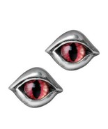 Alchemy Gothic Glass Marble Demon Eye Stud Earrings Surgical Steel Posts... - £21.29 GBP
