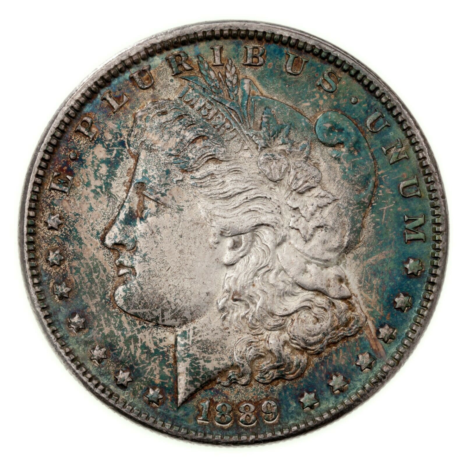 1889 $1 Morgan Silver Dollar Toned in Choice BU Condition, Excellent Eye Appeal - $197.99