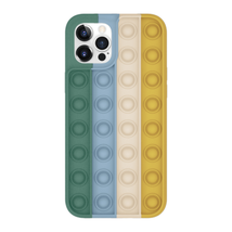 Push It Pop Fidget Toy Bubble Case Cover for iPhone 12 Pro Max 6.5&quot; BLUE/GREEN - £4.60 GBP